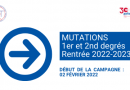 Rentrée 2022-2023: Mutations 1er et 2nd degrés