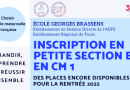 Inscription Rentrée Scolaire 2022