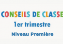 Conseils de classe du 1er semestre 2022-2023 Niveau Première