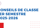 Calendrier des conseils de classe 1er semestre 2025/2026
